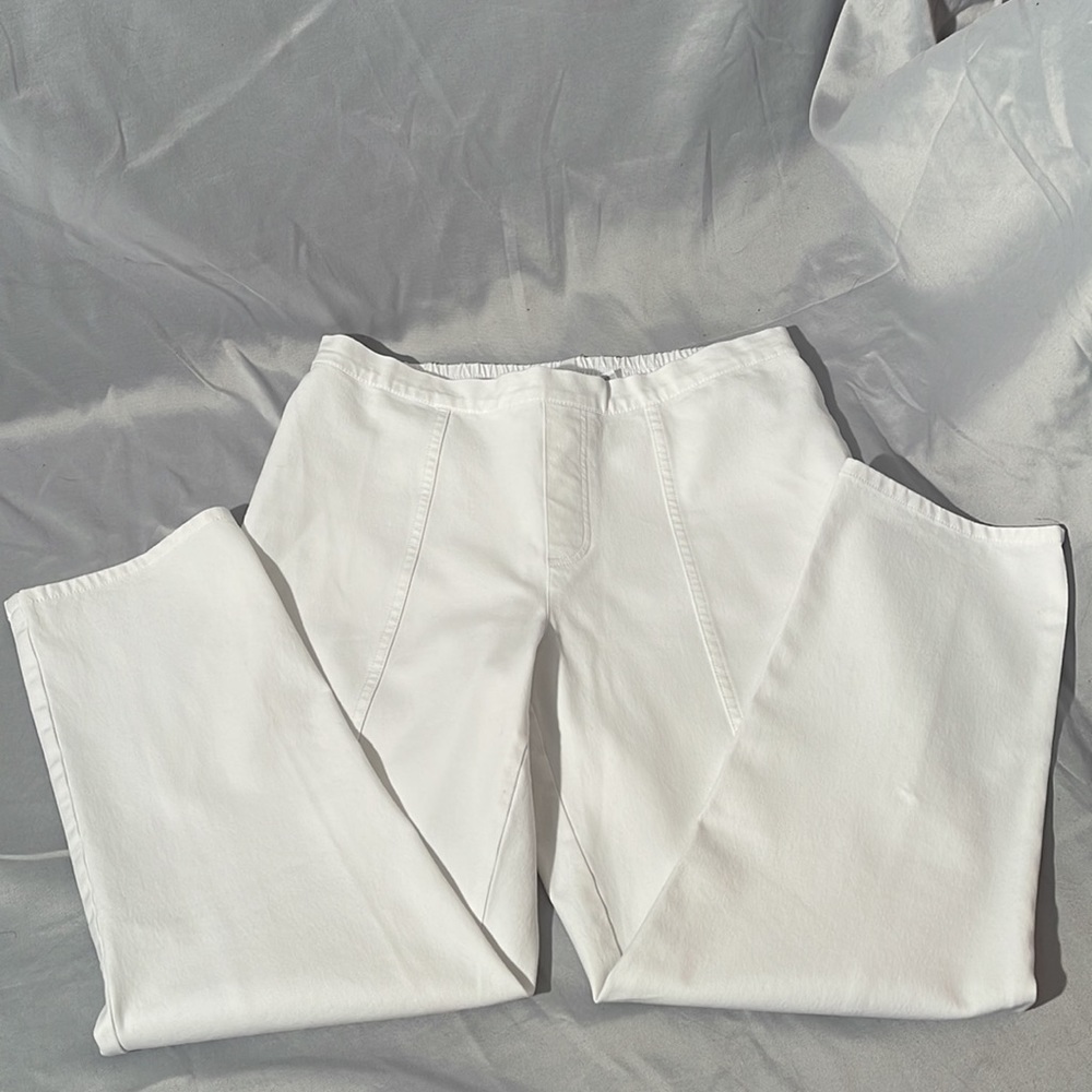 Isaac Mizrahi Live! 24/7 Stretch Ankle Pants White Size 12 EUC